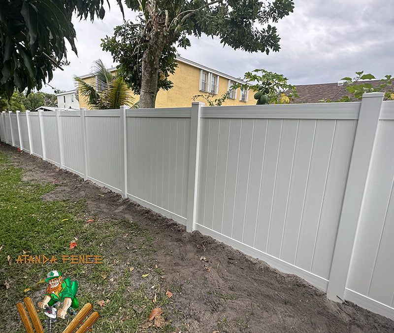 Tongue & Groove PVC Privacy Fence – PVC Fence Installation – Vinyl Fence Installation – Fence Installation – Residential Fence Installation – Free Estimates – Miramar, FL Fence Installation